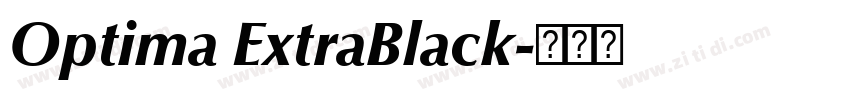Optima ExtraBlack字体转换